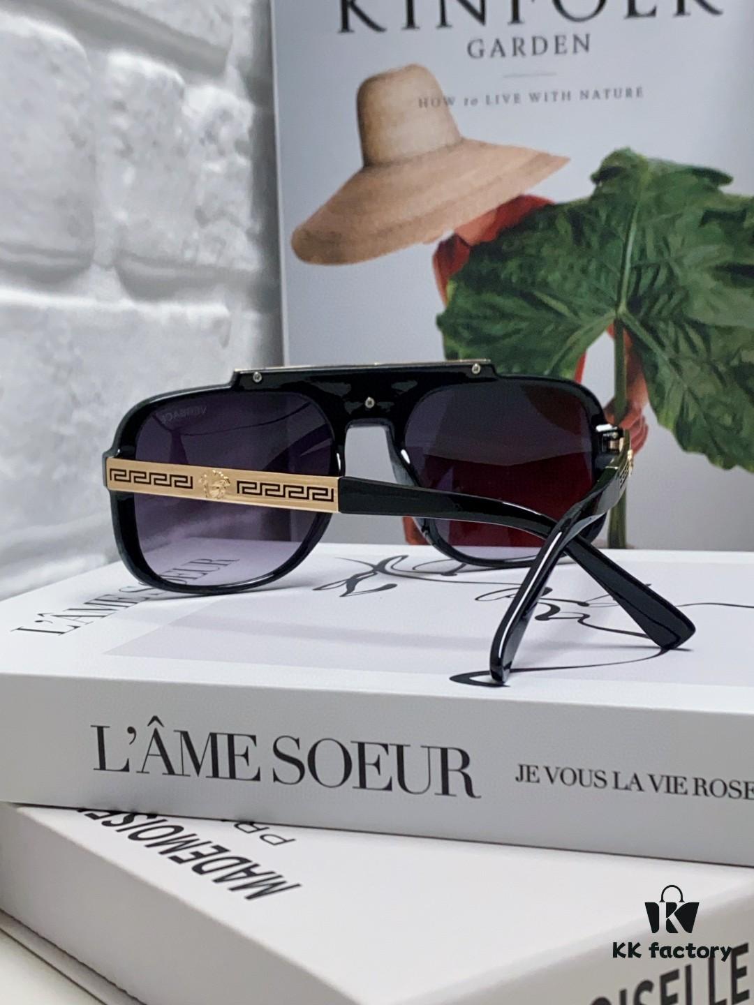 6931f9823a89a121ed54aa14 VERSACE Vintage-Style Sunglasses with Metal Decoration, Retro Unisex Sun Glasses Featuring Medusa Logo for Street Photography