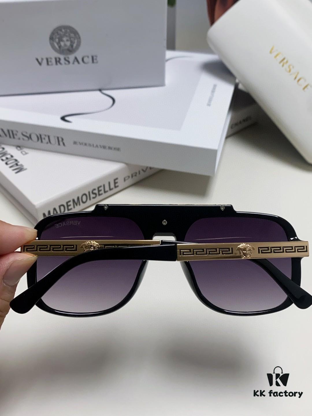 6931f9823a89a121ed54aa16 VERSACE Vintage-Style Sunglasses with Metal Decoration, Retro Unisex Sun Glasses Featuring Medusa Logo for Street Photography