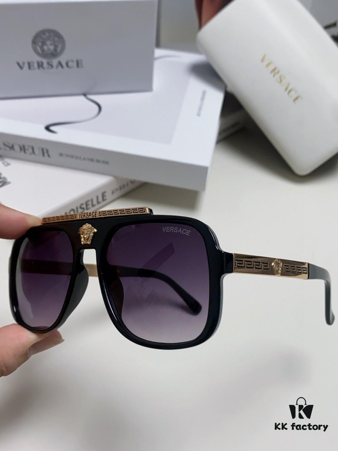 6931f9823a89a121ed54aa17 VERSACE Vintage-Style Sunglasses with Metal Decoration, Retro Unisex Sun Glasses Featuring Medusa Logo for Street Photography