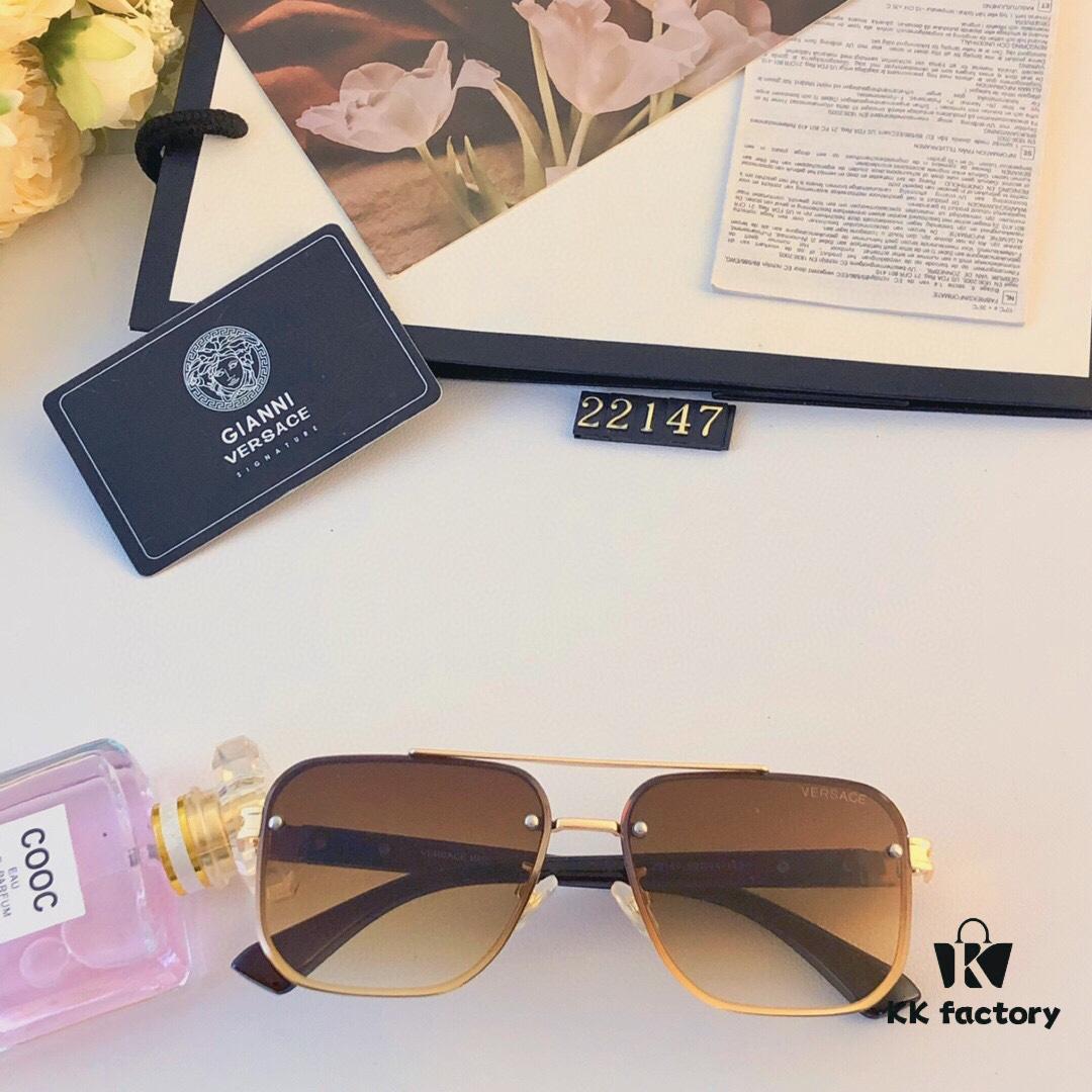 Versace New Unisex Sunglasses, Fashionable and Trendy Casual Shades for Travel and Leisure