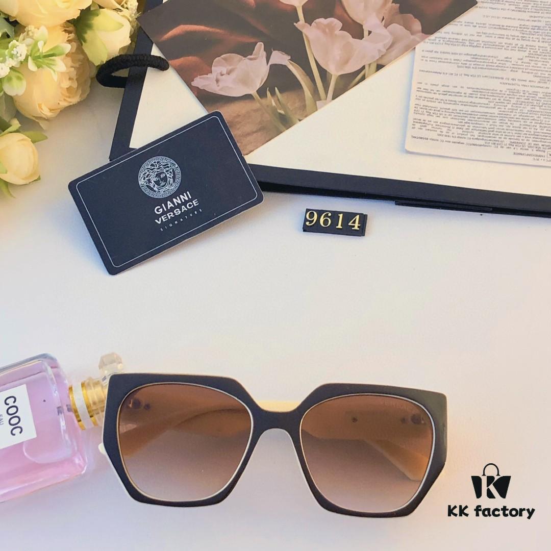 6931f9923a89a121ed54ab05 Versace Retro Polygonal New Instagram Style Trendy Sunglasses for Women, Round Face, Influencer Couple Street Snap Shades