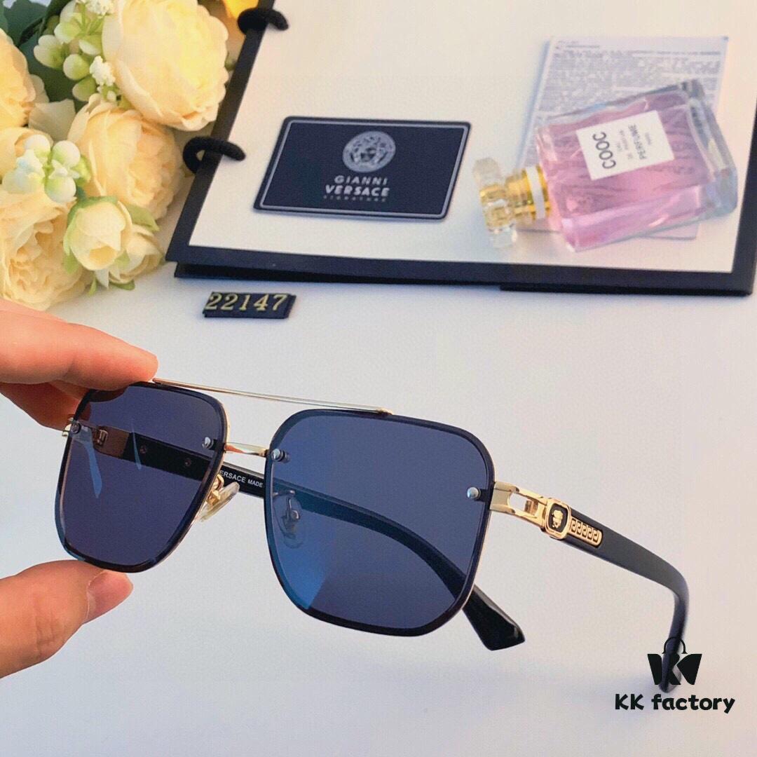 6931f9933a89a121ed54ab0e Versace New Men's High-End Sunglasses Fashionable and Stylish Trendy Shades Outdoor Driving Travel Sunglasses