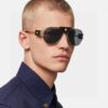 6931f9943a89a121ed54ab1c VERSACE Versace Fashion Sunglasses in European and American Style, Unisex Polarized Sunglasses, Men's Sun Protection Glasses, Stylish Eyewear to Complement Facial Features