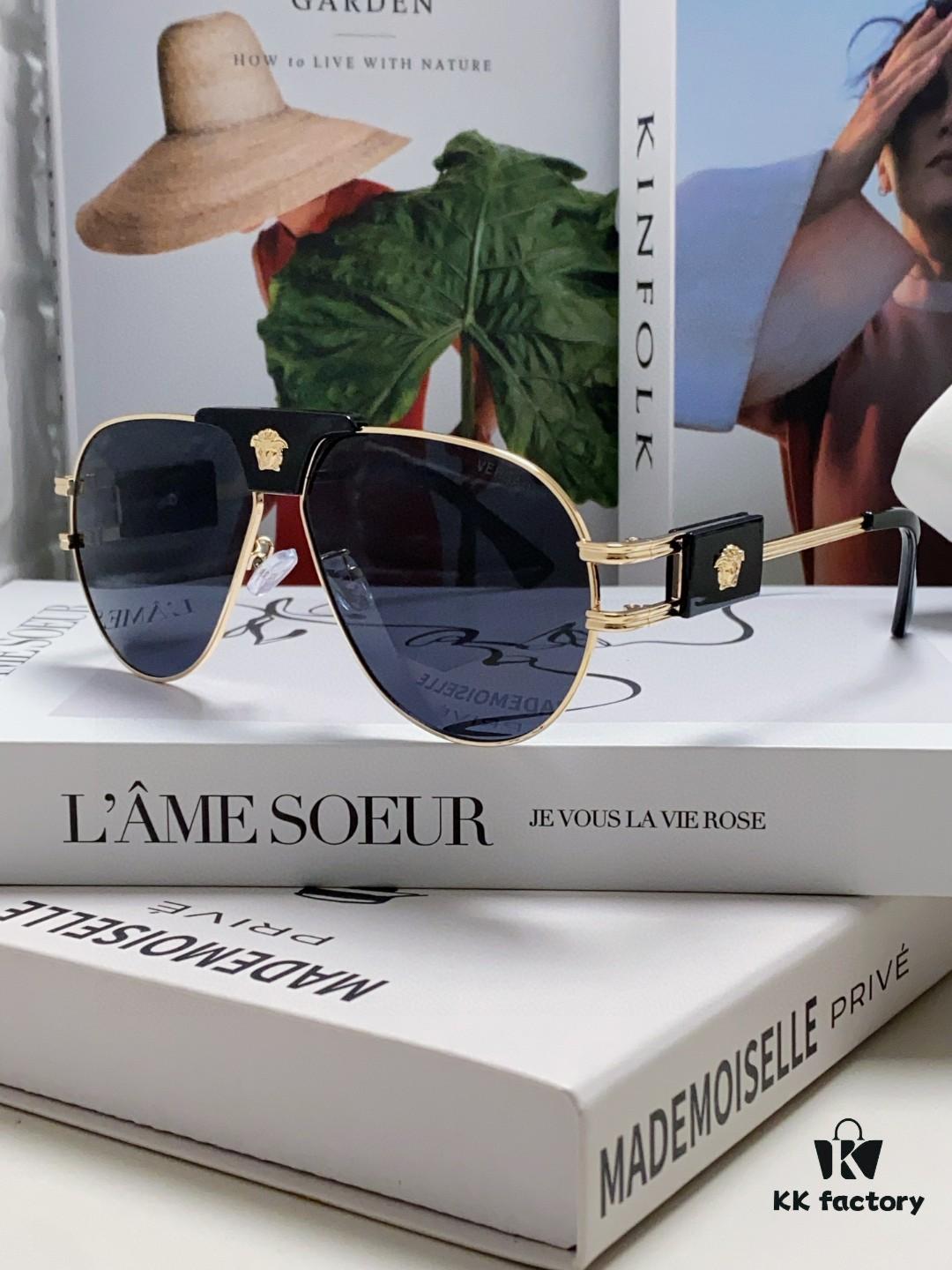 6931f9943a89a121ed54ab1e VERSACE Versace Fashion Sunglasses in European and American Style, Unisex Polarized Sunglasses, Men's Sun Protection Glasses, Stylish Eyewear to Complement Facial Features