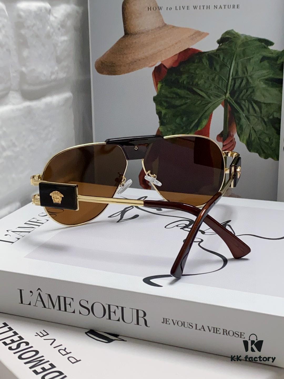 6931f9953a89a121ed54ab2a VERSACE Versace Fashion Sunglasses in European and American Style, Unisex Polarized Sunglasses, Men's Sun Protection Glasses, Ideal Eyewear for Facial Contour Enhancement