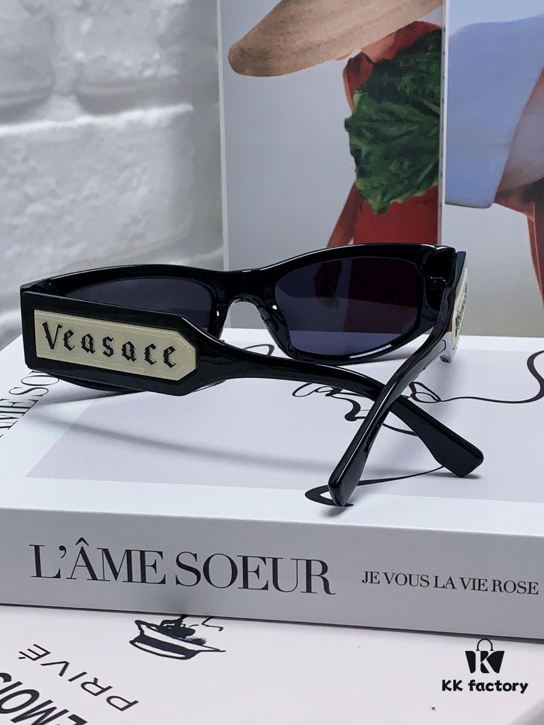 6931f9963a89a121ed54ab34 Versace 2014 New Small Frame Sunglasses for Women, Stylish Letter Design Unisex Square Sunglasses, Vintage-Inspired Men's and Women's Eyewear