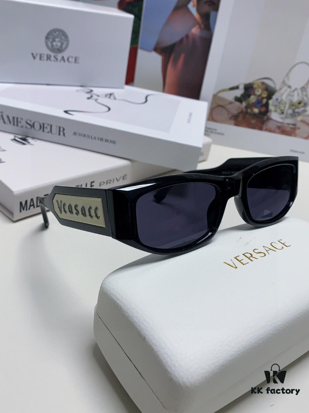 6931f9963a89a121ed54ab38 Versace 2014 New Small Frame Sunglasses for Women, Stylish Letter Design Unisex Square Sunglasses, Vintage-Inspired Men's and Women's Eyewear
