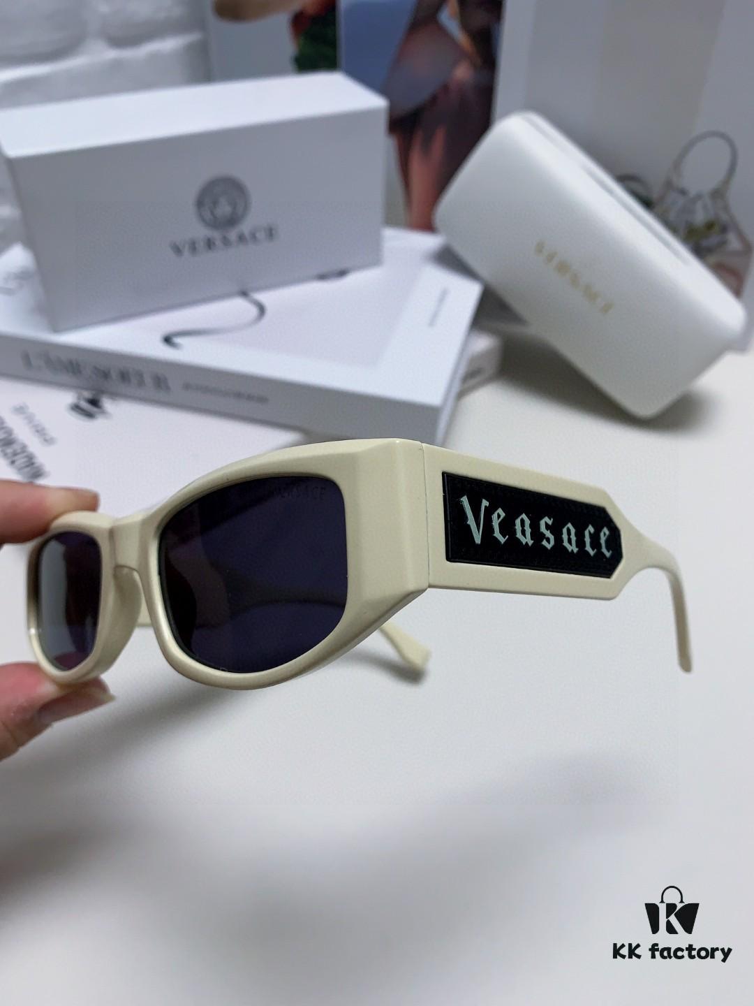 6931f9973a89a121ed54ab41 Versace 2014 New Small Frame Sunglasses for Women, Stylish Letter Design Unisex Square Sunglasses, Vintage-Inspired Men's and Women's Eyewear