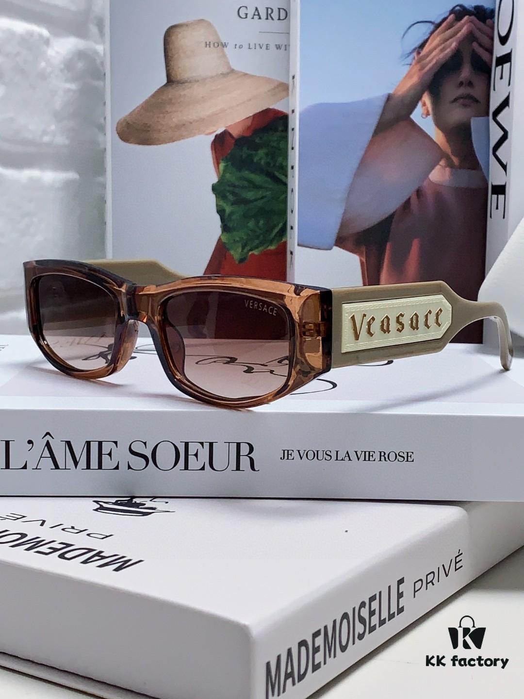 6931f9973a89a121ed54ab46 Versace 2014 New Small Frame Sunglasses for Women, Luxury Letter Design Unisex Square Sunglasses, Stylish Retro Glasses for Men and Women