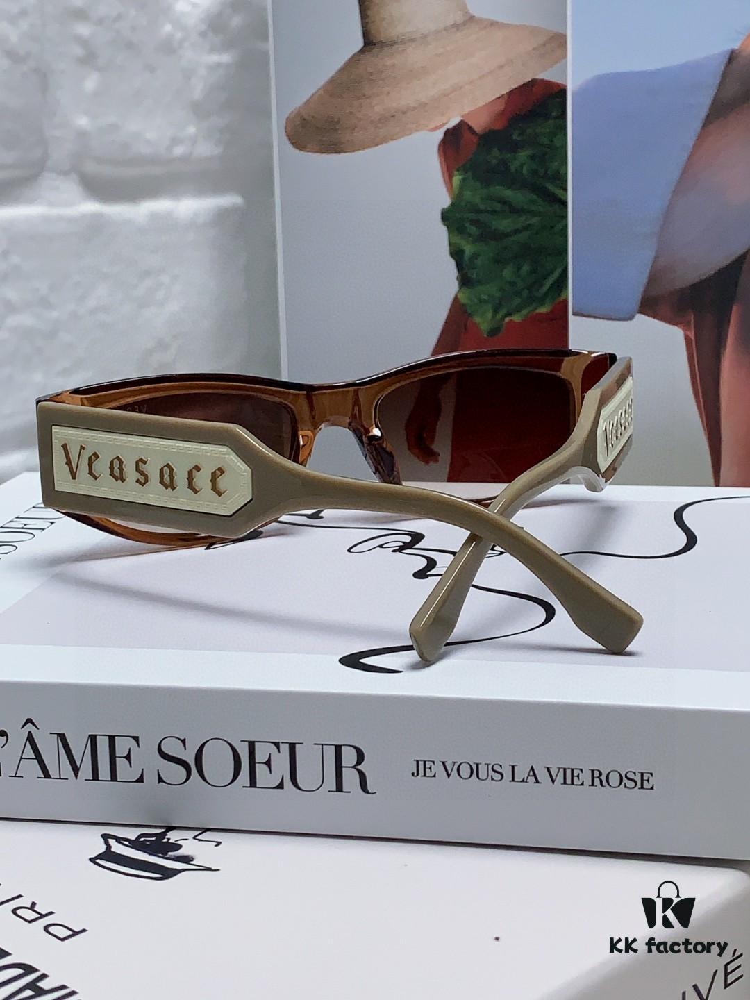 6931f9973a89a121ed54ab48 Versace 2014 New Small Frame Sunglasses for Women, Luxury Letter Design Unisex Square Sunglasses, Stylish Retro Glasses for Men and Women