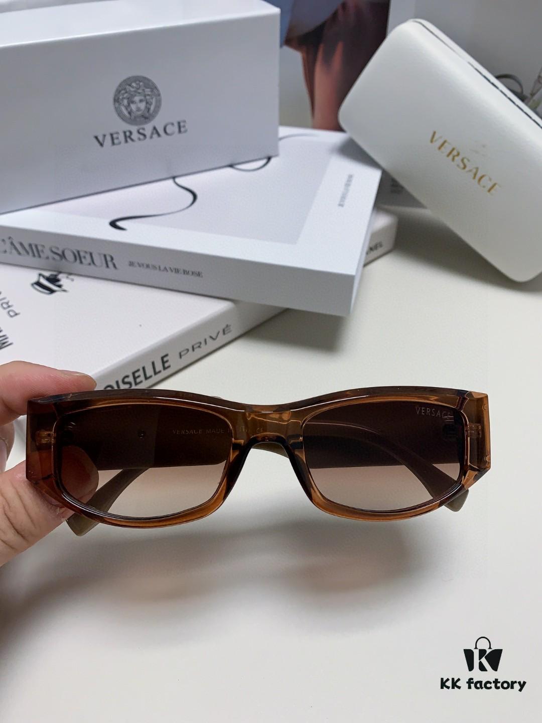 6931f9973a89a121ed54ab49 Versace 2014 New Small Frame Sunglasses for Women, Luxury Letter Design Unisex Square Sunglasses, Stylish Retro Glasses for Men and Women