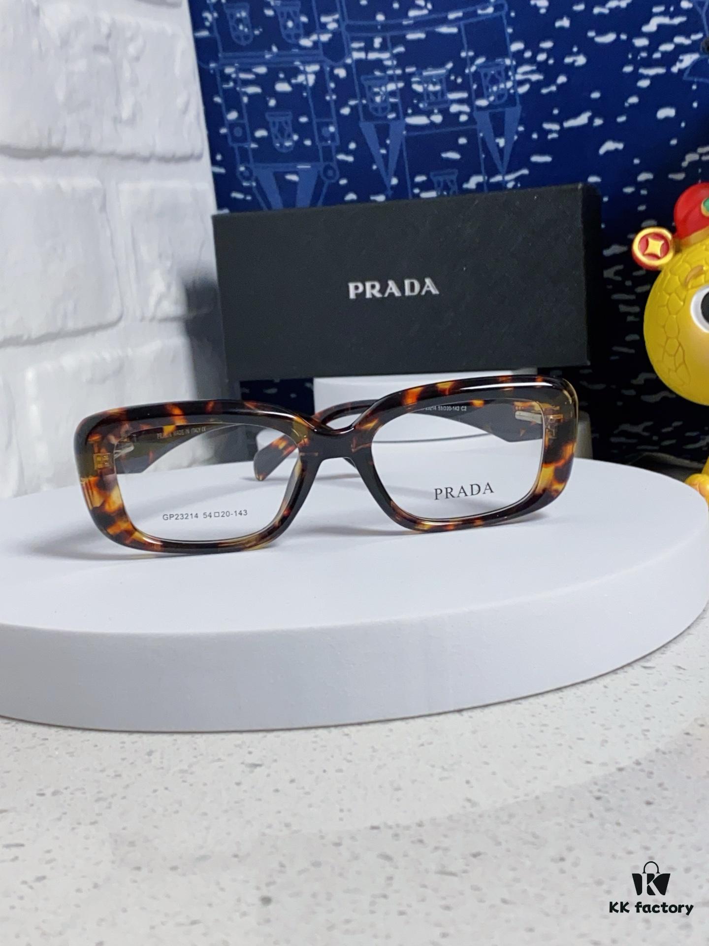 PRADA 2025 New Arrival Eyeglass Frame, Retro Full-Rim Square Optical Frame for Men and Women, Essential Everyday Eyewear