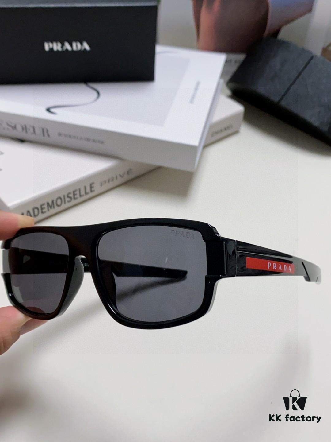 6931f9a73a89a121ed54ac0c Prada 2025 Men's Square Frame Lightweight Sports Sunglasses, European Style Minimalist Driving and Casual Sun Glasses