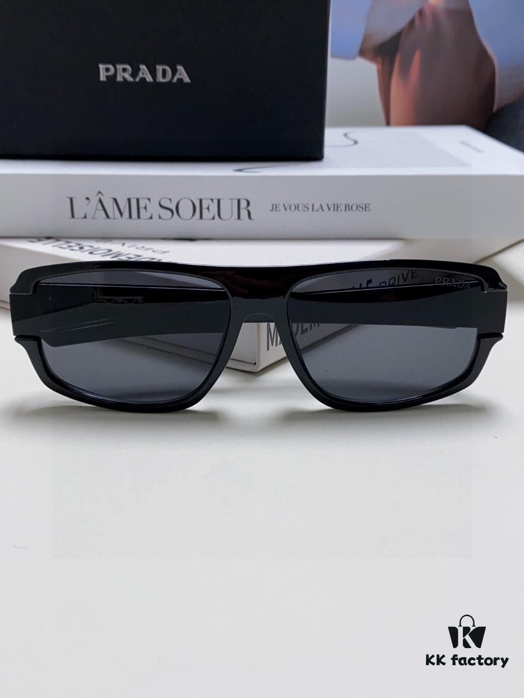 6931f9a73a89a121ed54ac0d Prada 2025 Men's Square Frame Lightweight Sports Sunglasses, European Style Minimalist Driving and Casual Sun Glasses
