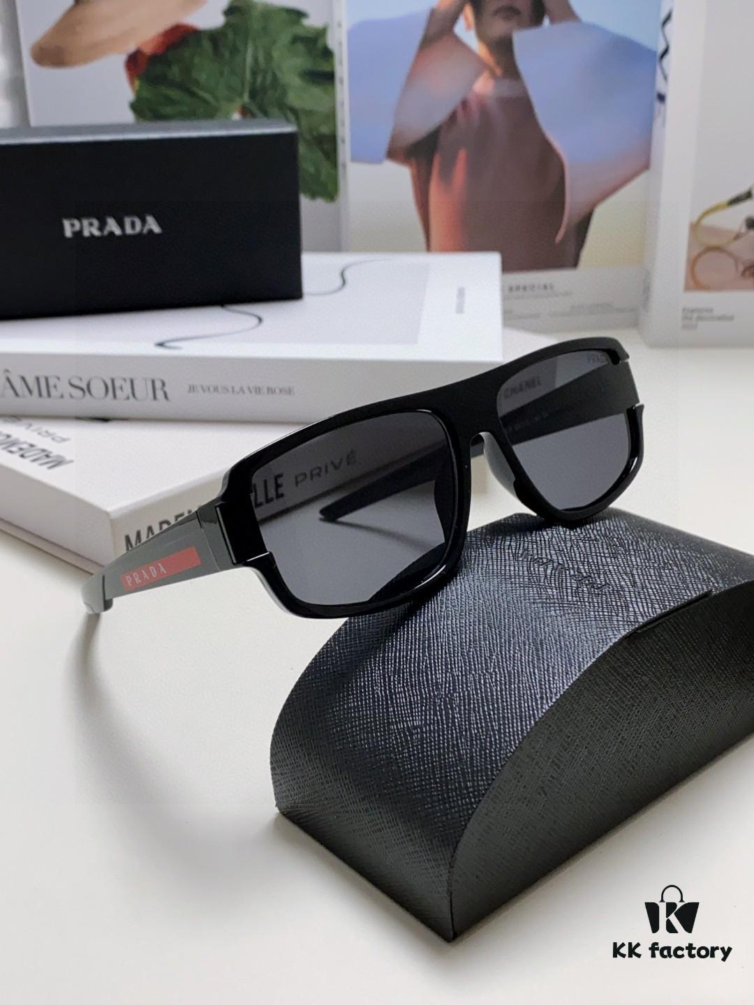 6931f9a73a89a121ed54ac0e Prada 2025 Men's Square Frame Lightweight Sports Sunglasses, European Style Minimalist Driving and Casual Sun Glasses