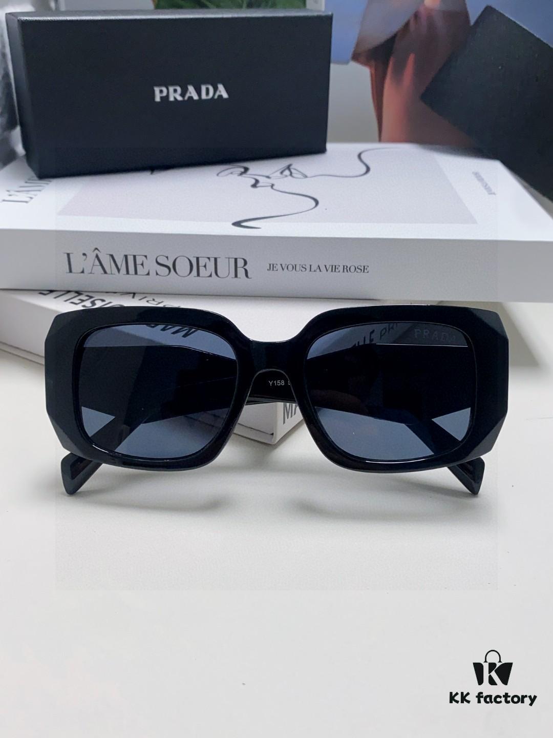 6931f9a83a89a121ed54ac22 Prada 2025 New Retro Inverted Triangle Logo Sunglasses for Women, Stylish and Slimming Square Frame, High-End Fashion Sun Glasses