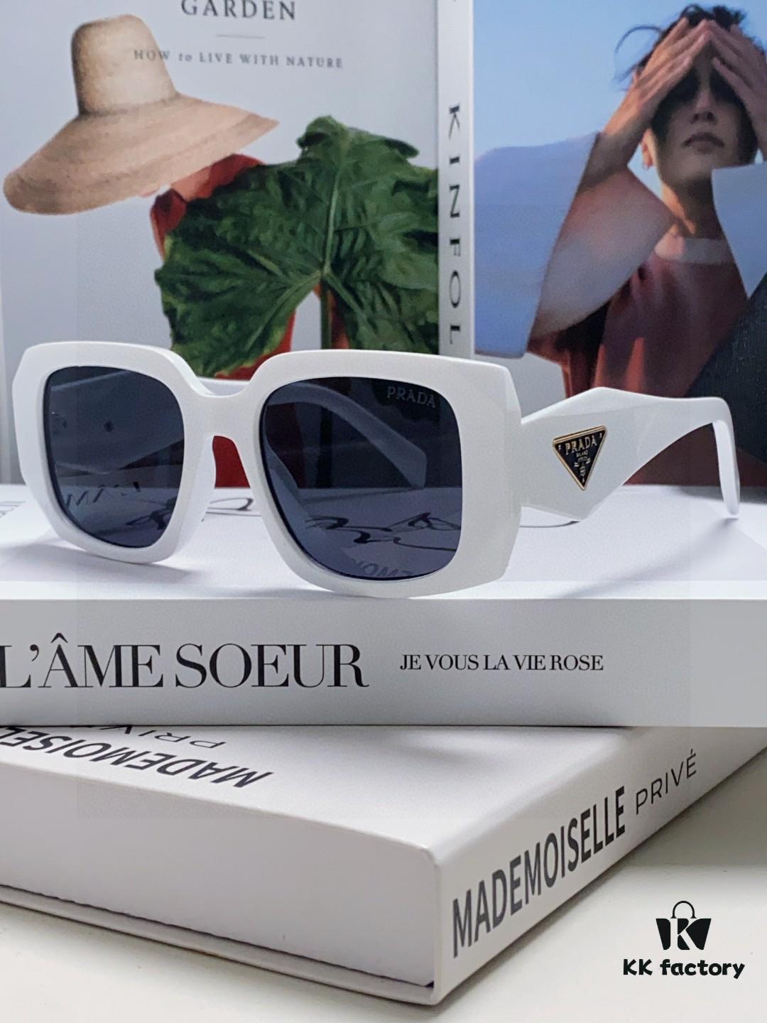 6931f9a93a89a121ed54ac30 Prada 2025 New Retro Inverted Triangle Logo Sunglasses for Women, Stylish and Slimming Square Frame, High-End Fashion Sun Glasses