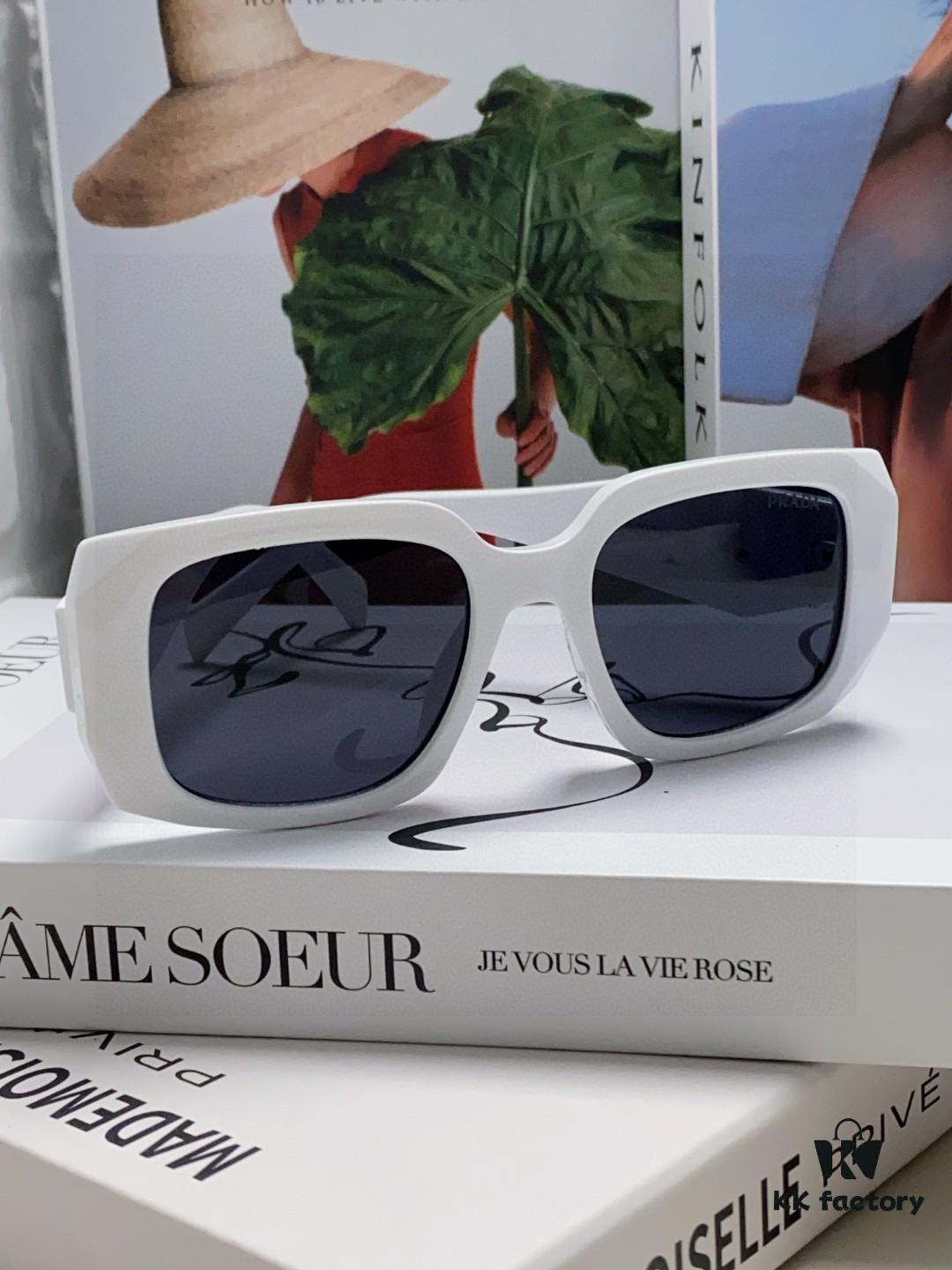 6931f9a93a89a121ed54ac31 Prada 2025 New Retro Inverted Triangle Logo Sunglasses for Women, Stylish and Slimming Square Frame, High-End Fashion Sun Glasses