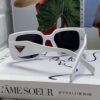 6931f9a93a89a121ed54ac32 Prada 2025 New Retro Inverted Triangle Logo Sunglasses for Women, Stylish and Slimming Square Frame, High-End Fashion Sun Glasses