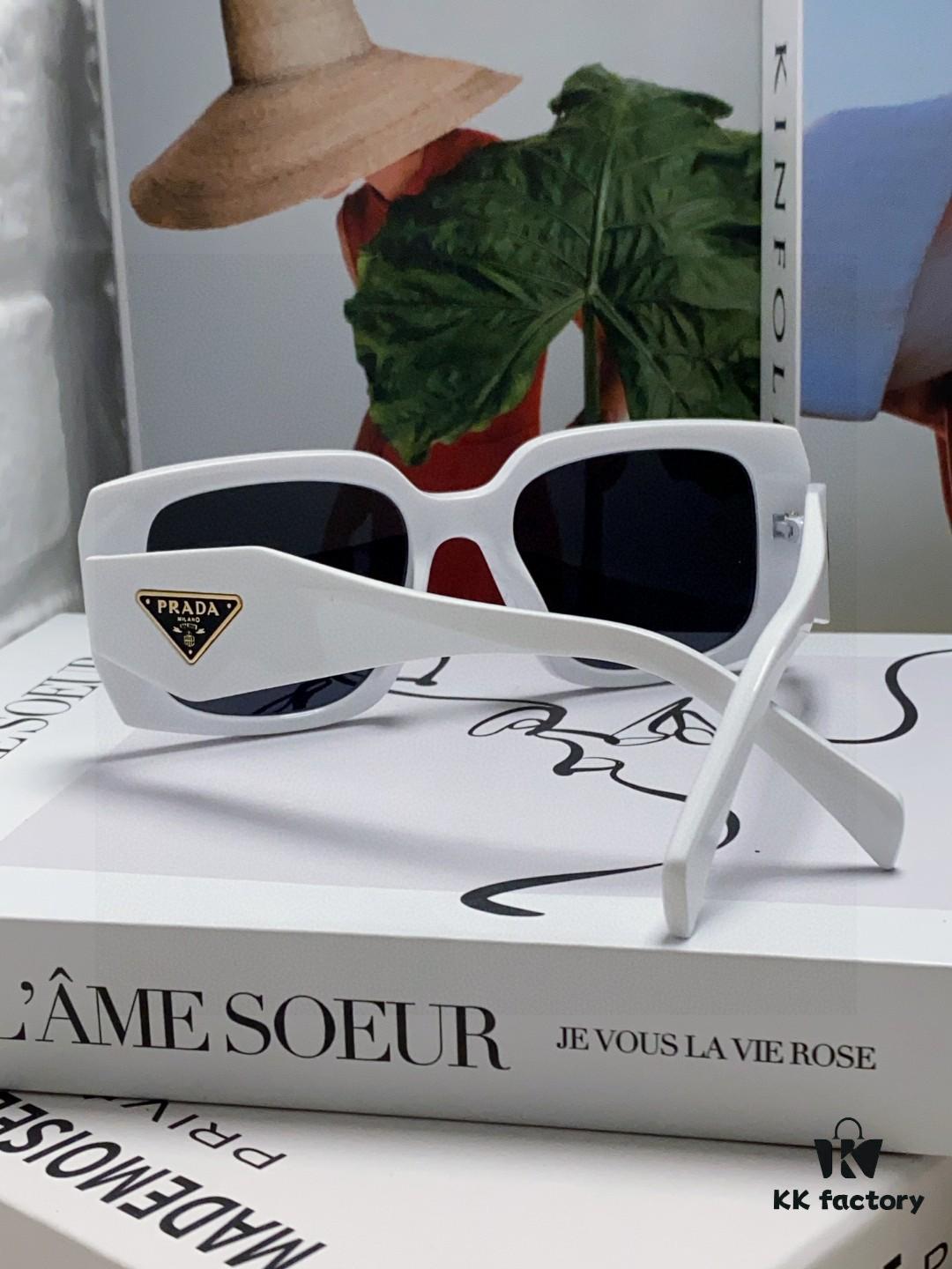 6931f9a93a89a121ed54ac32 Prada 2025 New Retro Inverted Triangle Logo Sunglasses for Women, Stylish and Slimming Square Frame, High-End Fashion Sun Glasses