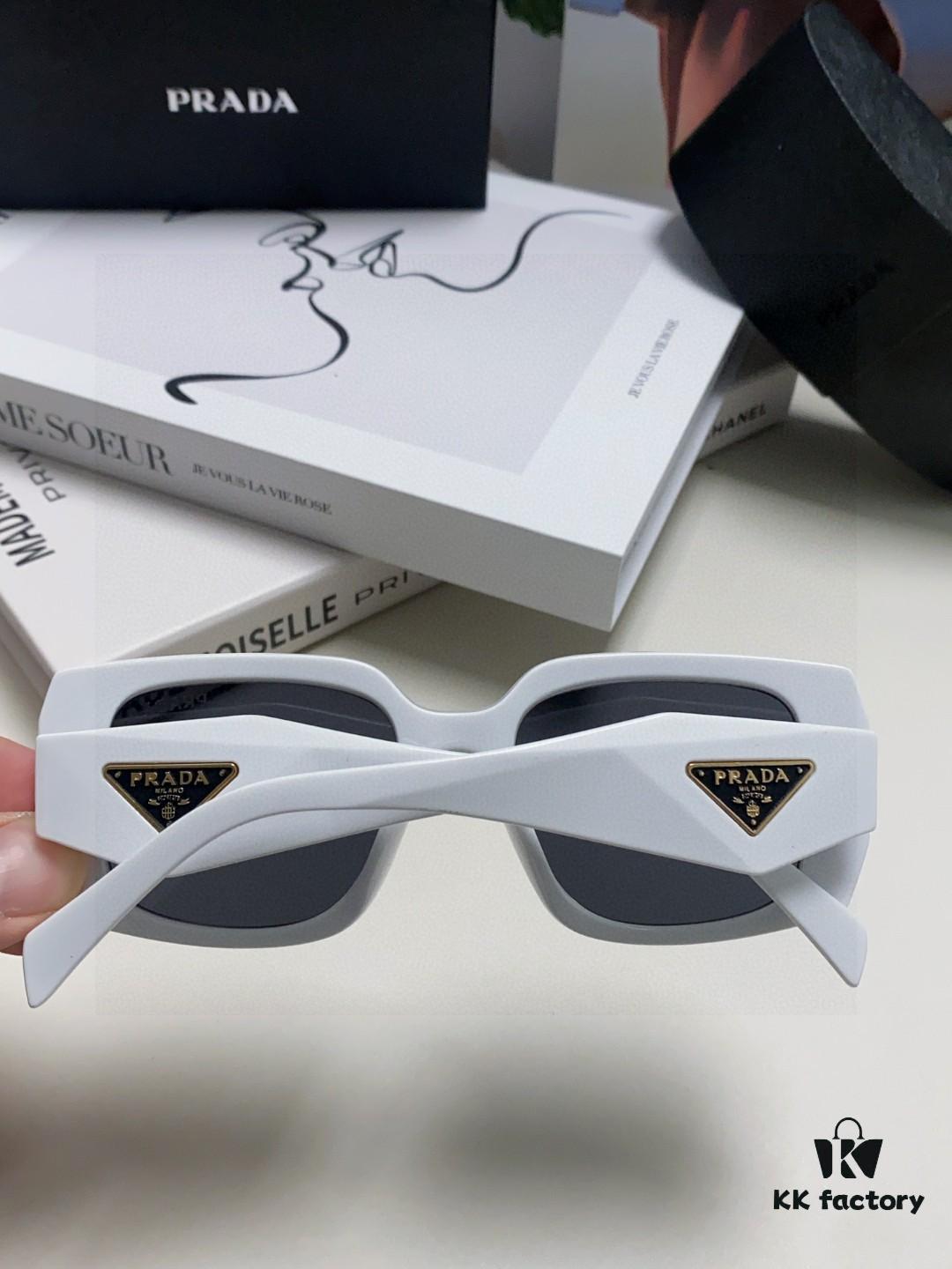 6931f9a93a89a121ed54ac34 Prada 2025 New Retro Inverted Triangle Logo Sunglasses for Women, Stylish and Slimming Square Frame, High-End Fashion Sun Glasses