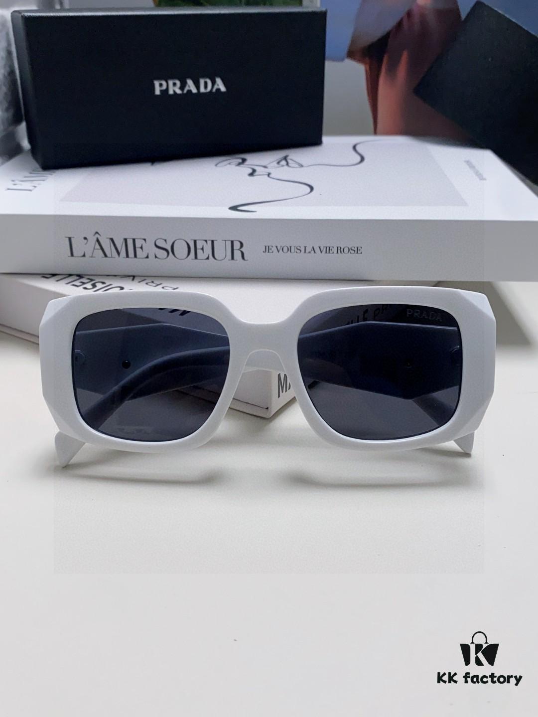 6931f9aa3a89a121ed54ac36 Prada 2025 New Retro Inverted Triangle Logo Sunglasses for Women, Stylish and Slimming Square Frame, High-End Fashion Sun Glasses