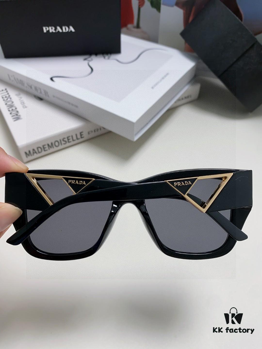 6931f9aa3a89a121ed54ac3f Prada 2025 Women's Square Frame Slimming and Versatile Sunglasses, High-End European Fashion Sun Glasses
