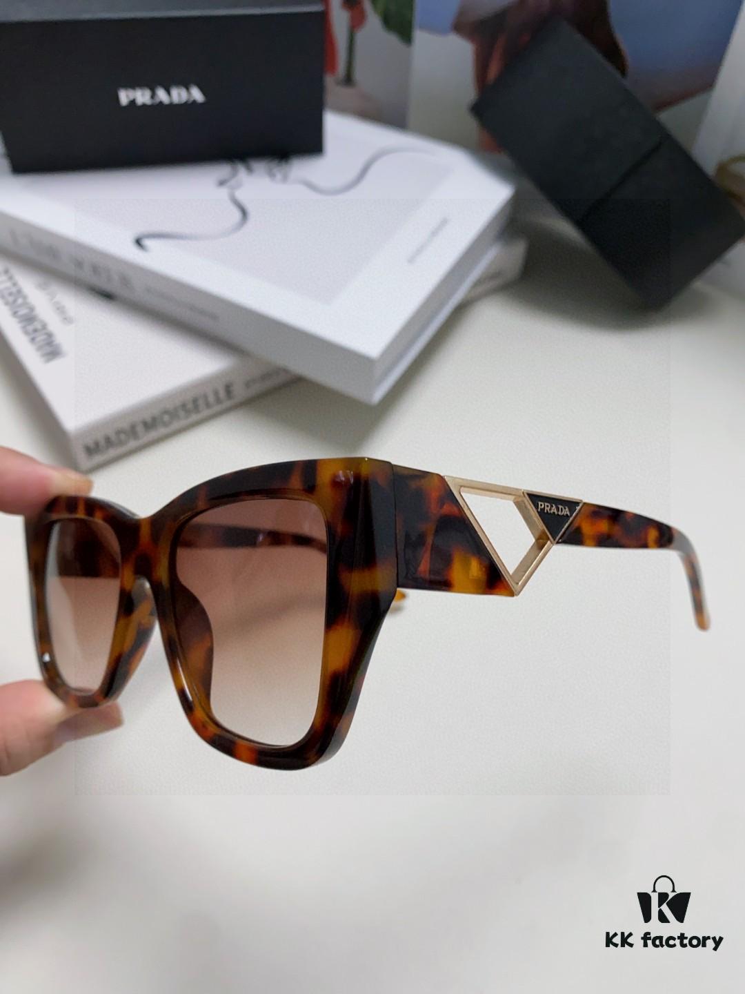 6931f9ab3a89a121ed54ac4b Prada 2025 European and American High-End Women's Square Frame Slimming Versatile Sunglasses, Trendy Street Snap Sun Protection Shades