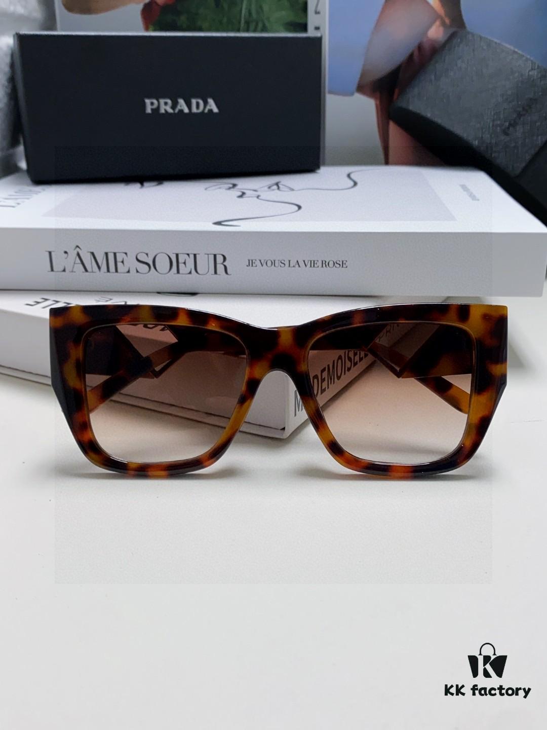 6931f9ab3a89a121ed54ac4c Prada 2025 European and American High-End Women's Square Frame Slimming Versatile Sunglasses, Trendy Street Snap Sun Protection Shades