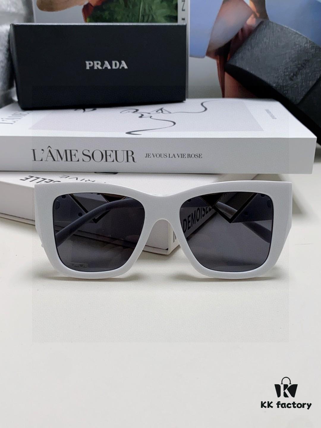 6931f9ac3a89a121ed54ac57 Prada 2025 European and American High-End Women's Square Frame Slimming Versatile Sunglasses, Influencer Street Style Sun Protection Eyewear