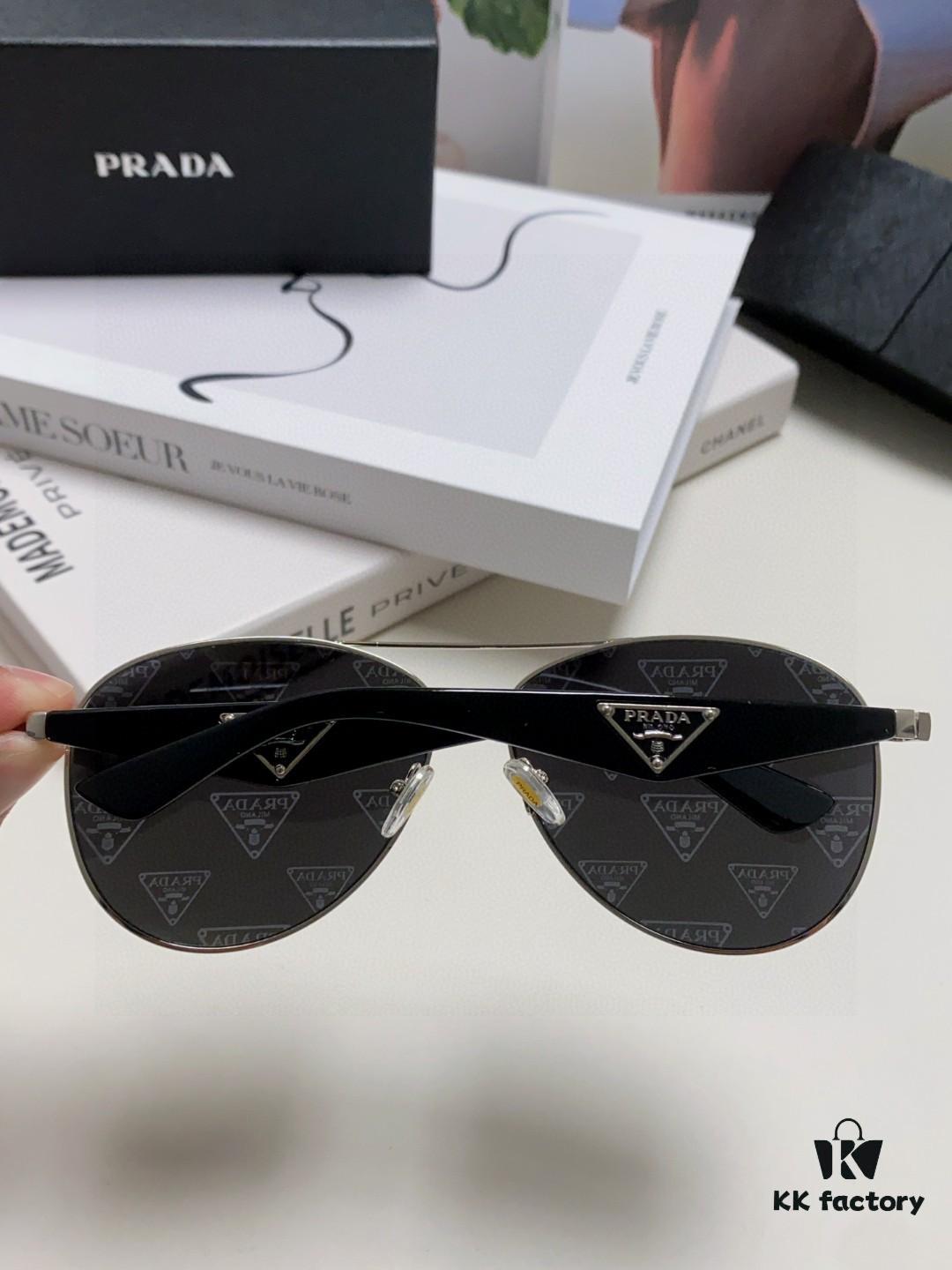 6931f9b73a89a121ed54acf5 Prada 2024 New Polarized Print Double-Bridge Sunglasses Classic Aviator UV and Blue Light Blocking Shades Unisex Driving Sunglasses