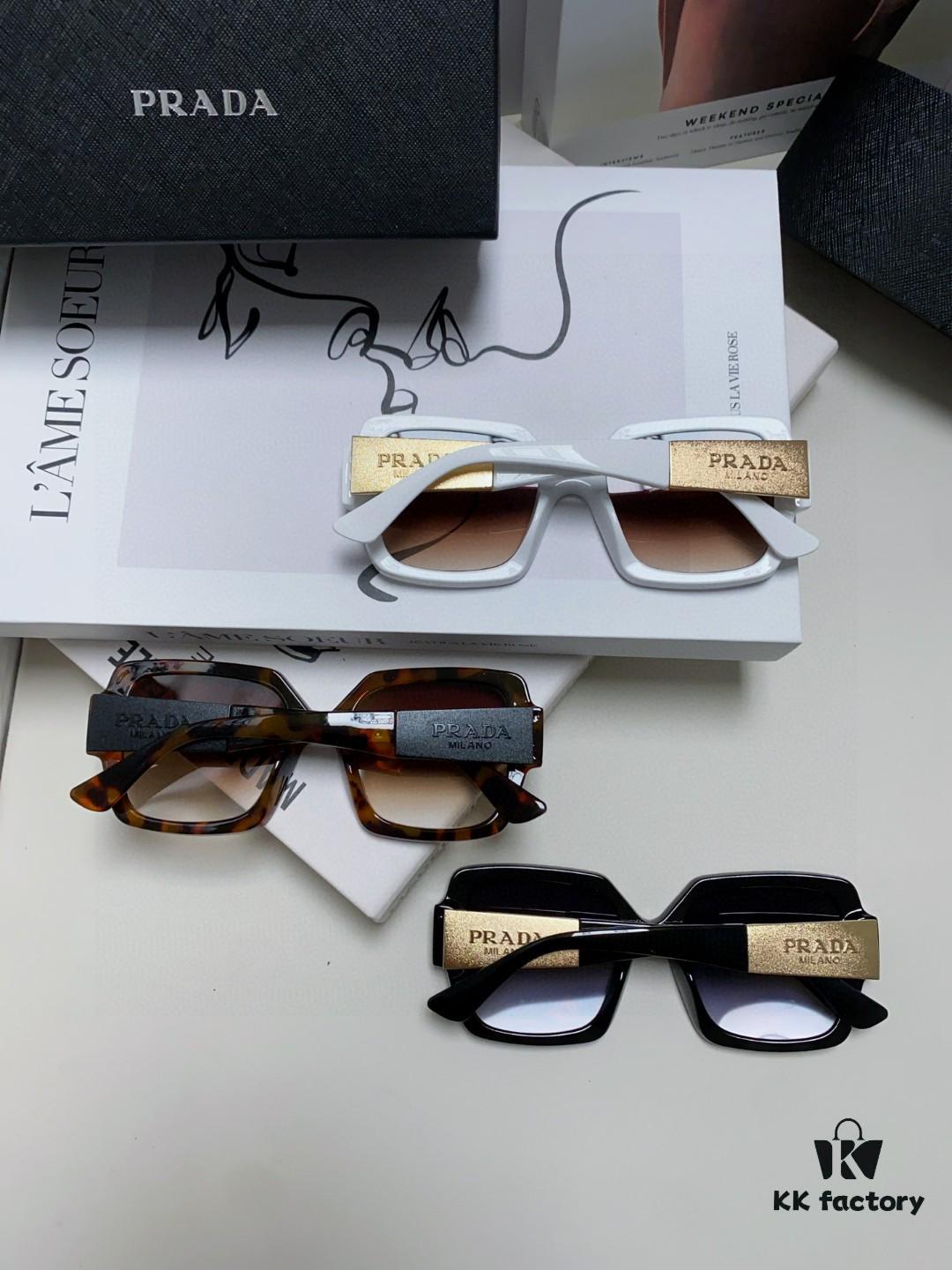 PRADA Runway Show Advertising Style Bicolor Sporty Sunglasses