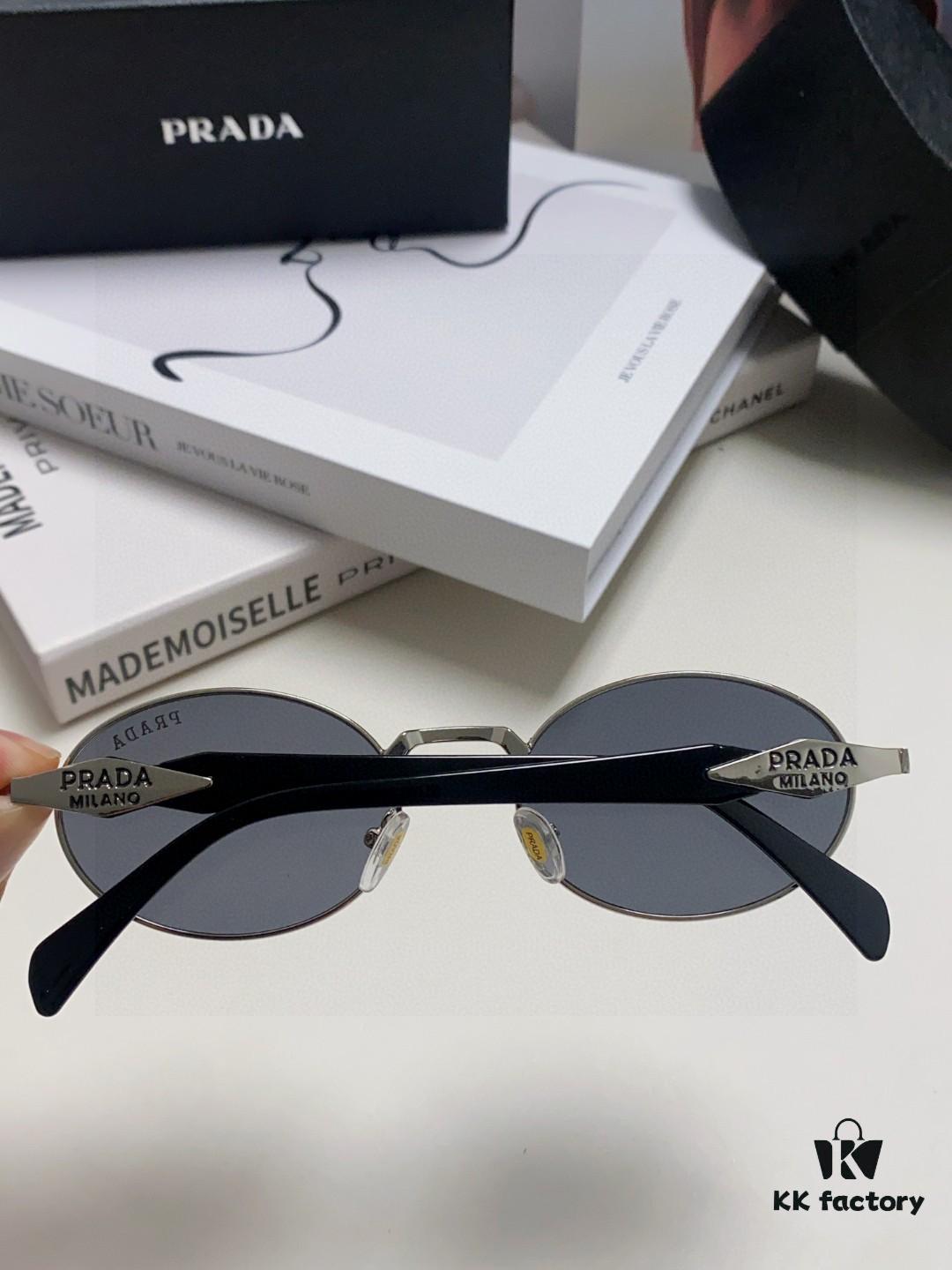 6931f9dc3a89a121ed54aefb Prada Small Round Frame ✔️ Fashionable Metal Oversized Sunglasses