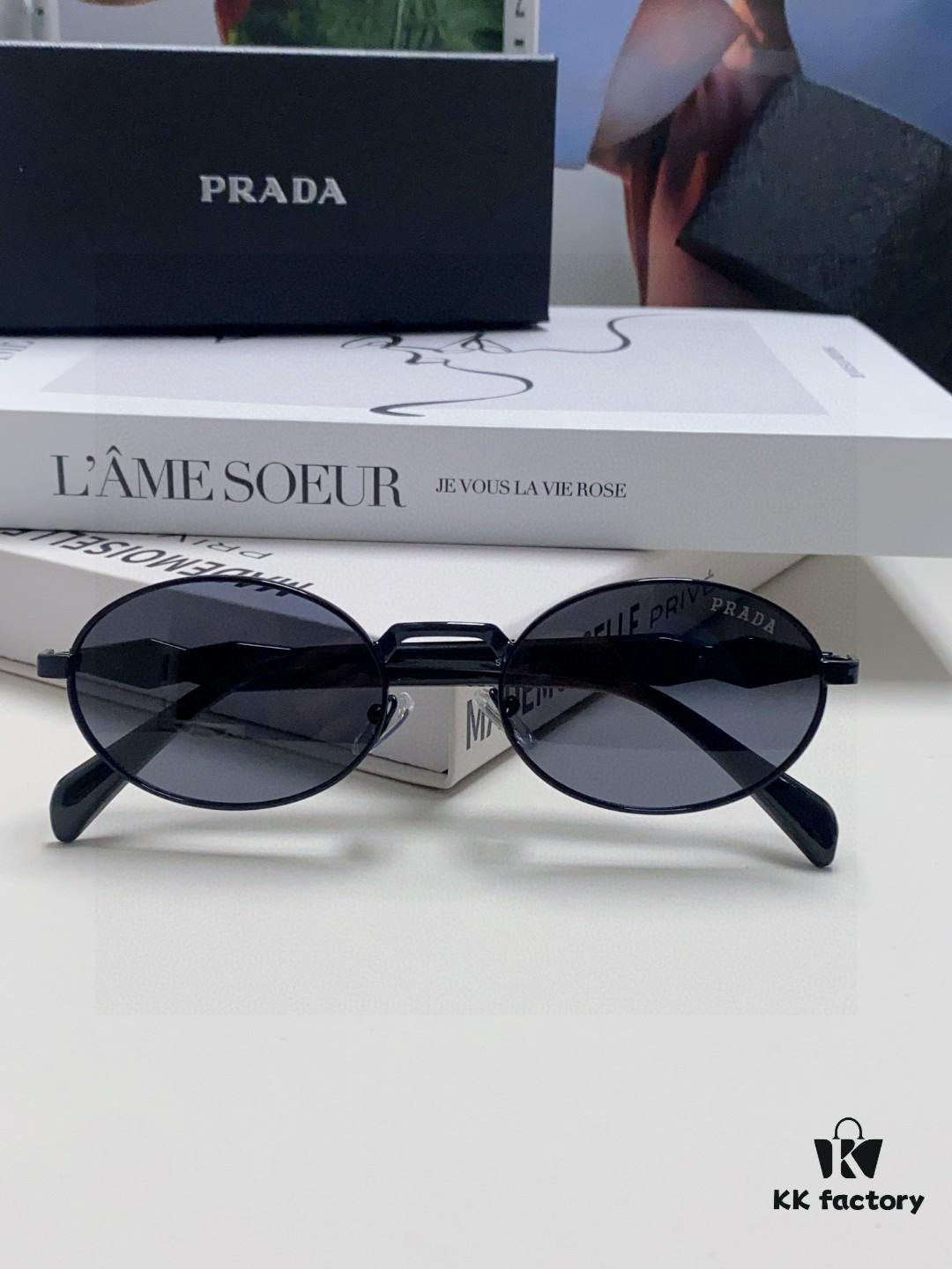 6931f9de3a89a121ed54af12 Prada Small Round Frame ✔️ Fashionable Metal Oversized Sunglasses