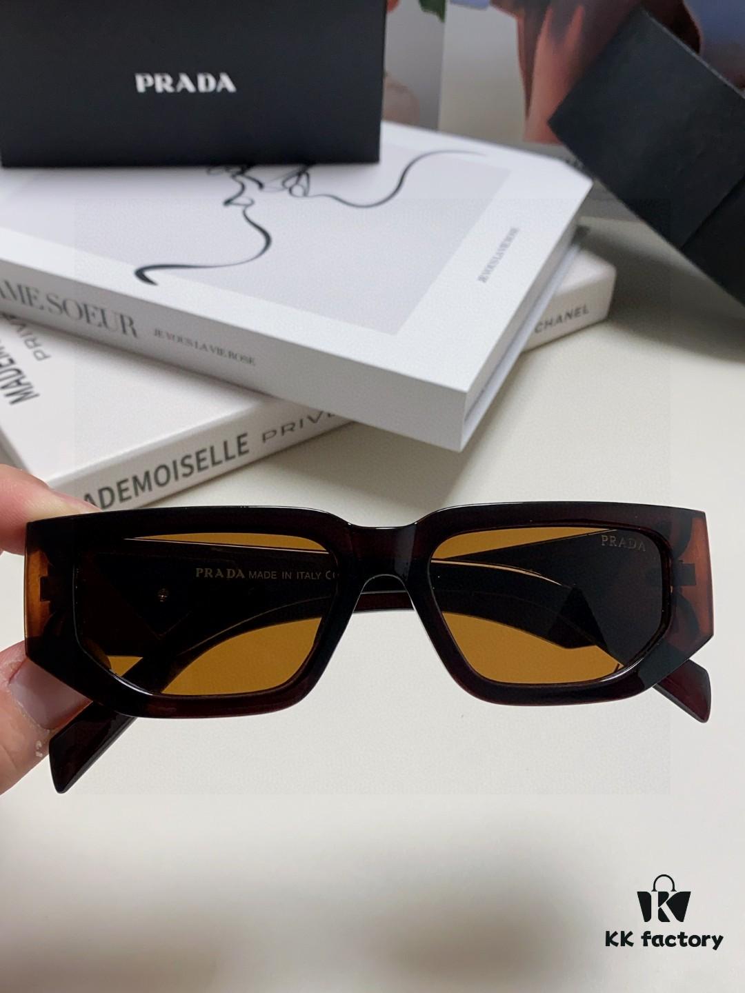 Prada New Model Sunglasses Classic Triangle Logo Fashion Unisex Sunglasses
