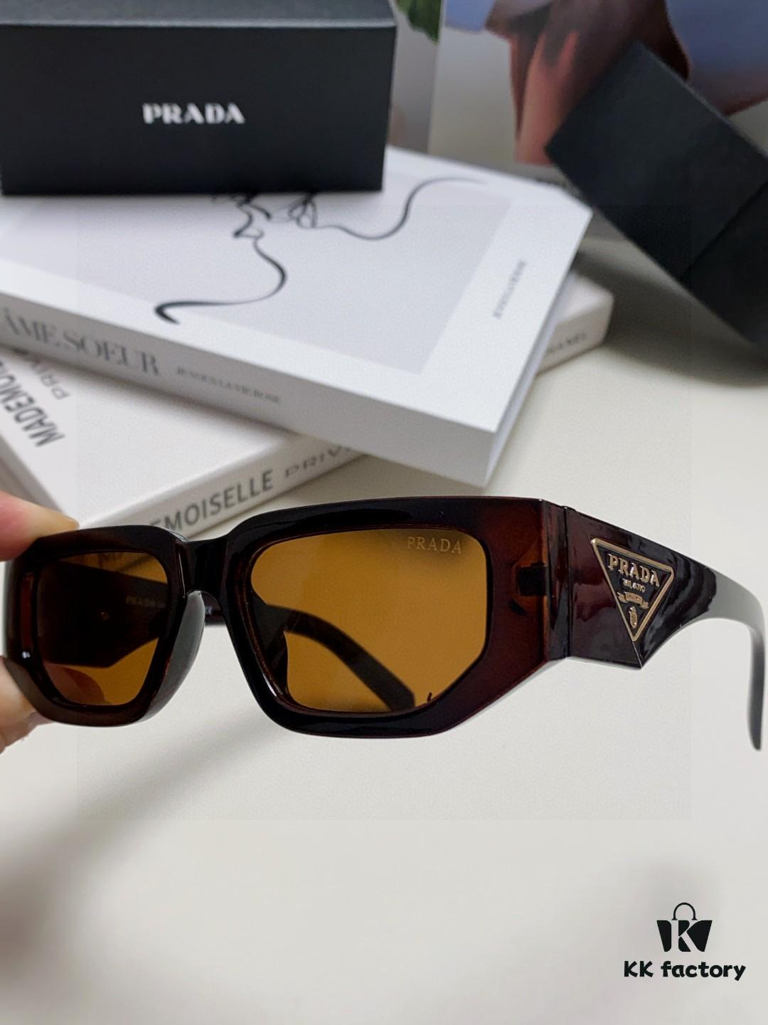 Prada New Model Sunglasses Classic Triangle Logo Fashion Unisex Sunglasses