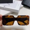 Prada 2025 Fashion Metal Polygonal Oversized Sunglasses Unisex, Checkered Lens Sun Glasses