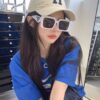 6931f9f63a89a121ed54b03b Prada 2025 Fashion Metal Polygonal Oversized Sunglasses Unisex, Stylish Sun Protection with Checkered Lens