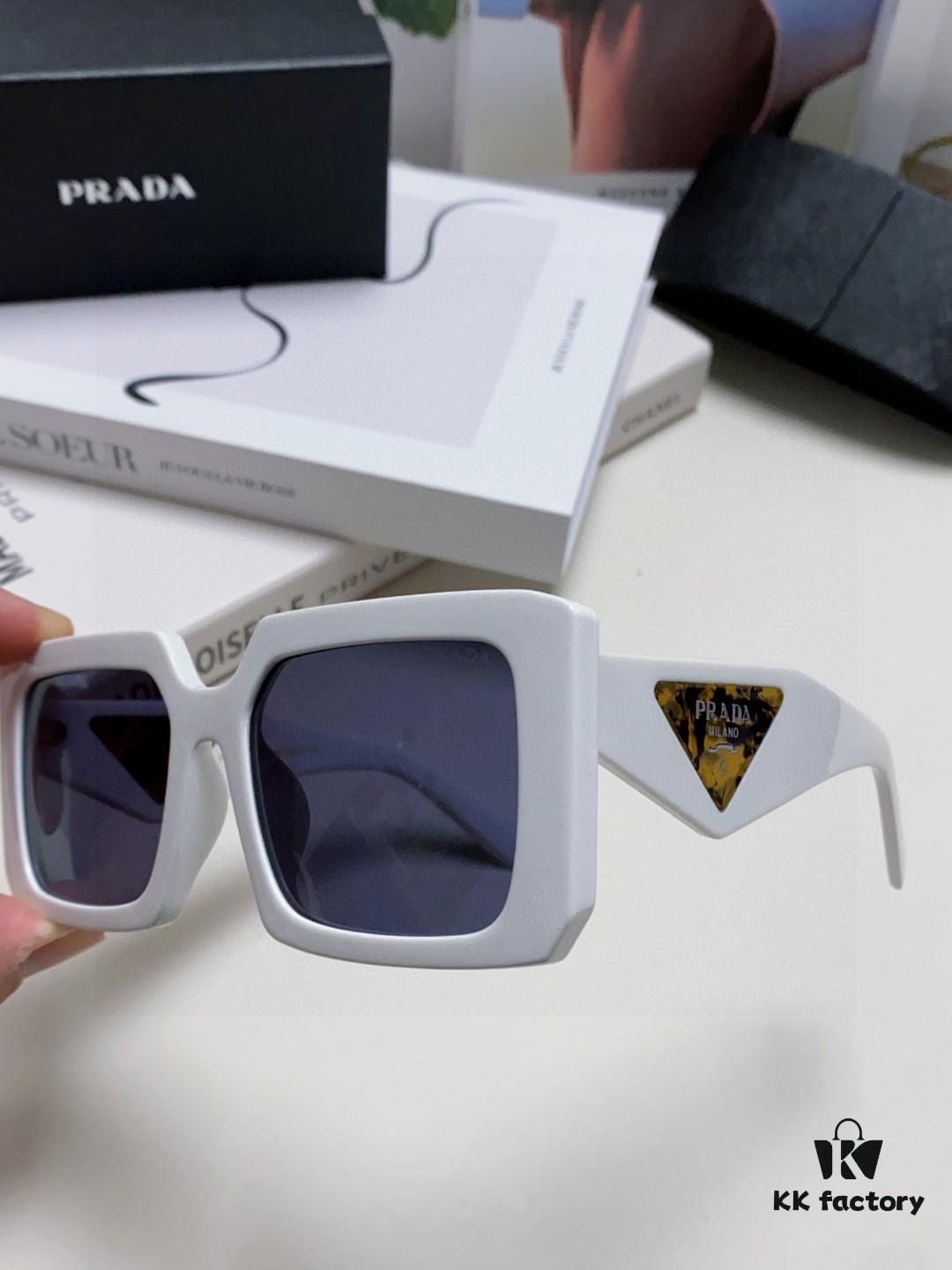 6931f9f73a89a121ed54b041 Prada 2025 Fashion Metal Polygonal Oversized Sunglasses Unisex, Stylish Sun Protection with Checkered Lens