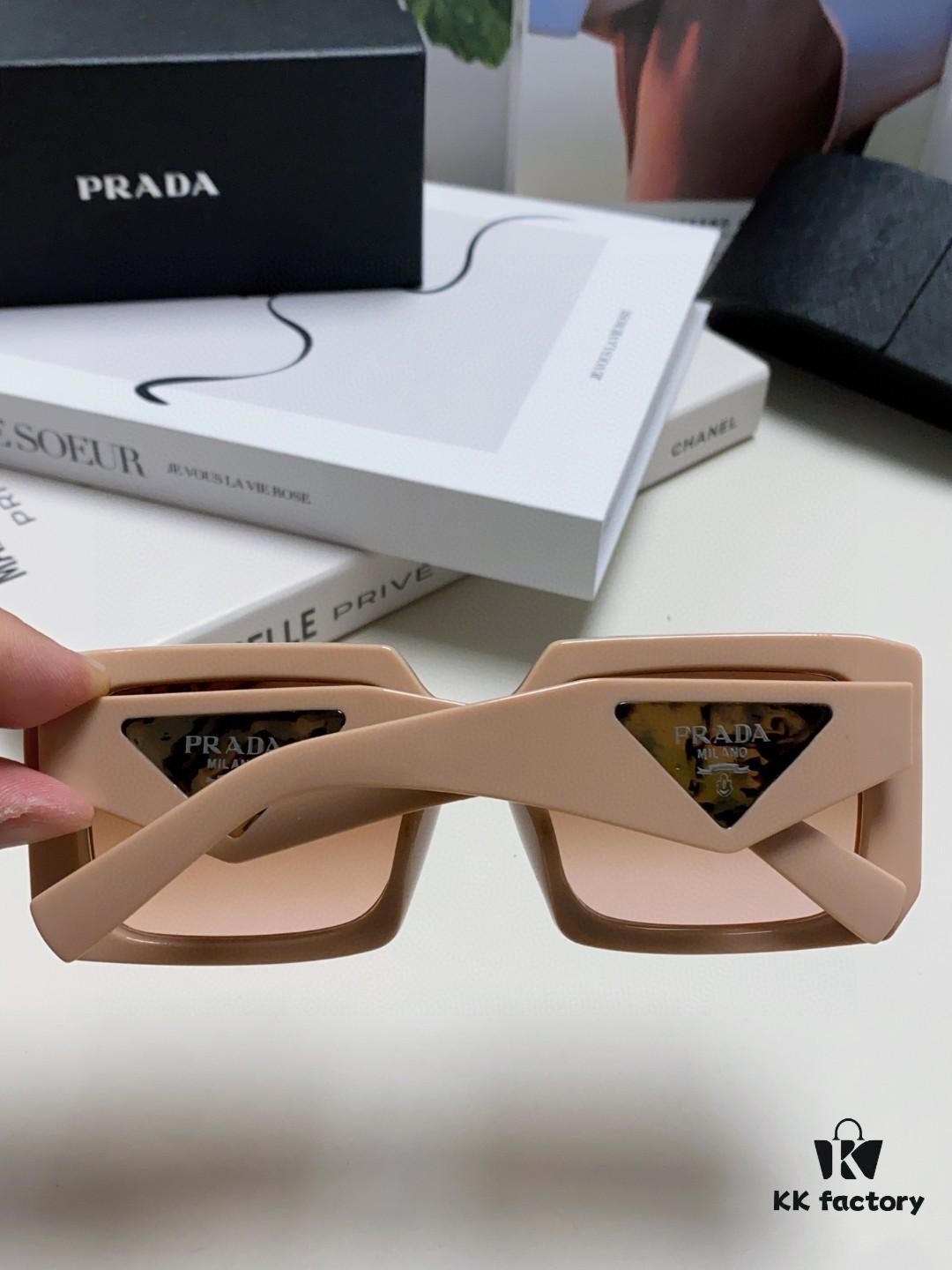 6931f9f73a89a121ed54b04b Prada 2025 Fashion Metal Polygonal Oversized Sunglasses Unisex, Checkered Lens Sunglasses for Men and Women
