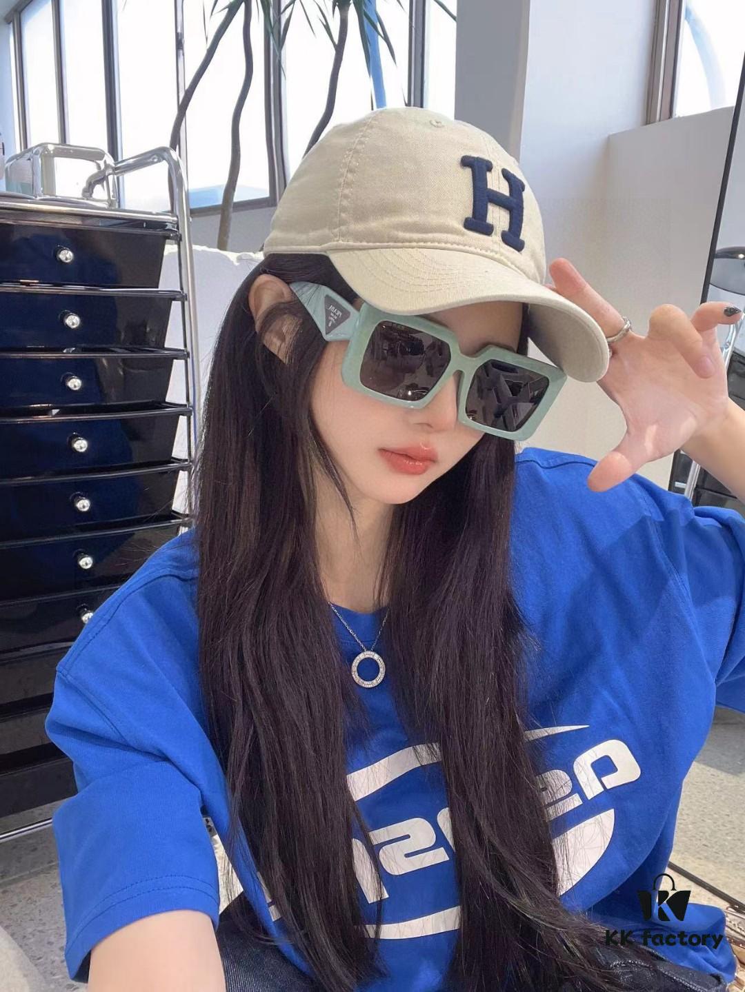 6931f9f83a89a121ed54b051 Prada 2025 Fashionable Metallic Polygon Oversized Sunglasses Unisex, Checkered Lens Design