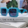 6931f9f83a89a121ed54b052 Prada 2025 Fashionable Metallic Polygon Oversized Sunglasses Unisex, Checkered Lens Design