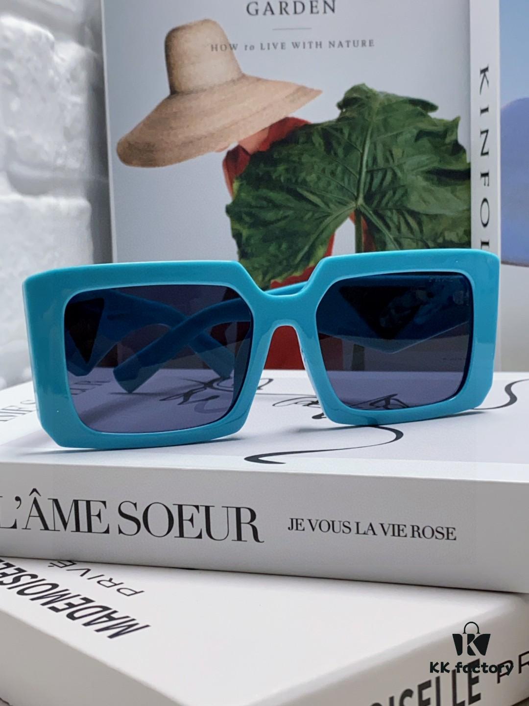 6931f9f83a89a121ed54b053 Prada 2025 Fashionable Metallic Polygon Oversized Sunglasses Unisex, Checkered Lens Design