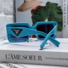 6931f9f83a89a121ed54b054 Prada 2025 Fashionable Metallic Polygon Oversized Sunglasses Unisex, Checkered Lens Design