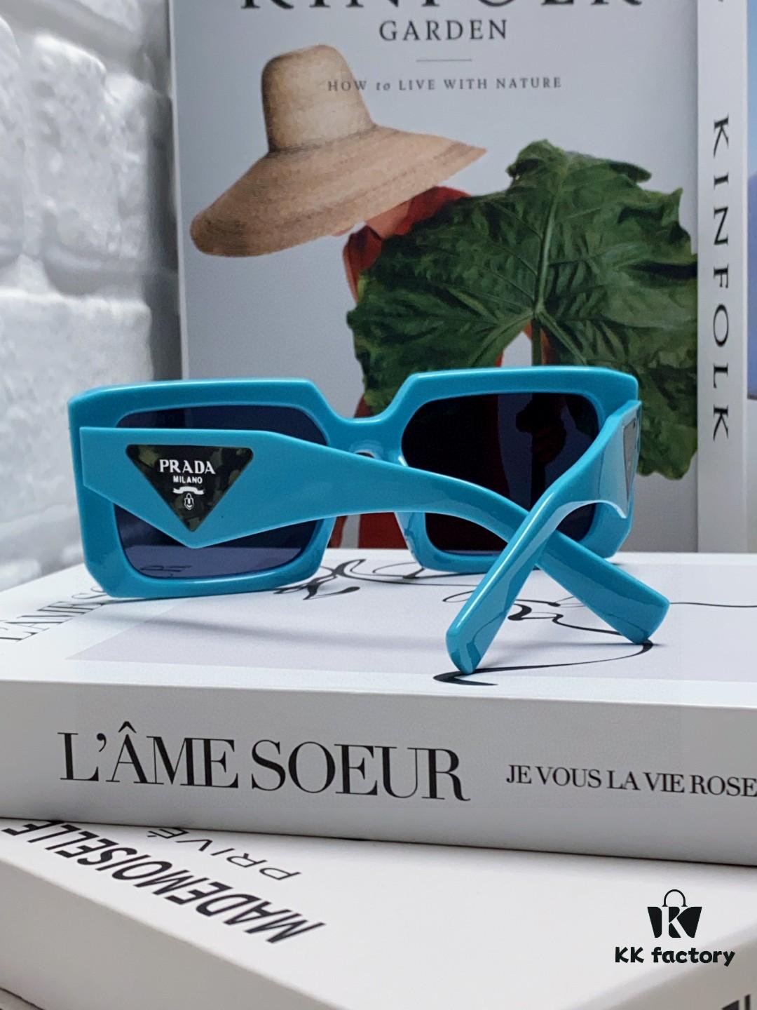 6931f9f83a89a121ed54b054 Prada 2025 Fashionable Metallic Polygon Oversized Sunglasses Unisex, Checkered Lens Design