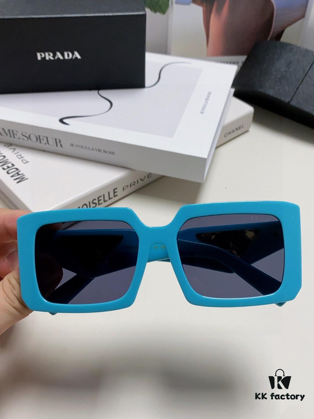 6931f9f83a89a121ed54b055 Prada 2025 Fashionable Metallic Polygon Oversized Sunglasses Unisex, Checkered Lens Design