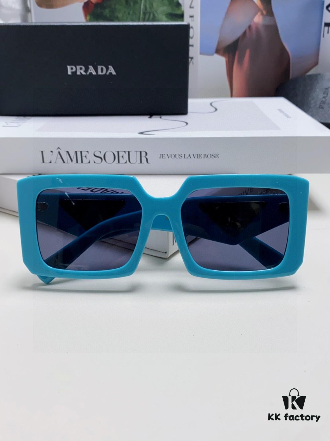 6931f9f83a89a121ed54b058 Prada 2025 Fashionable Metallic Polygon Oversized Sunglasses Unisex, Checkered Lens Design