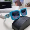 6931f9f83a89a121ed54b059 Prada 2025 Fashionable Metallic Polygon Oversized Sunglasses Unisex, Checkered Lens Design