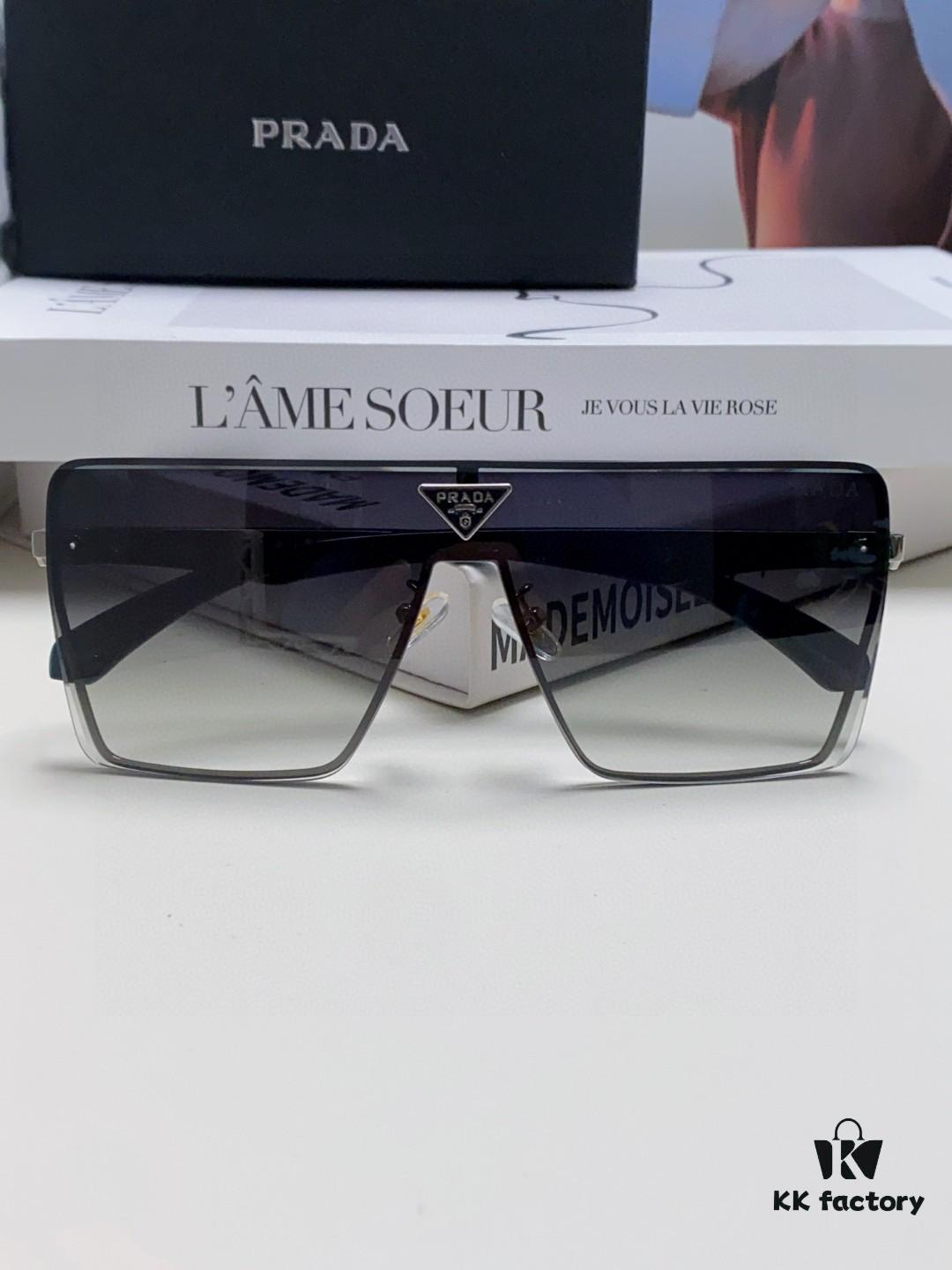 6931f9fc3a89a121ed54b08a Prada 2025 New Large-Frame Unisex Sunglasses, Fashionable and Trendy Casual Shades, Travel and Driving Sun Glasses