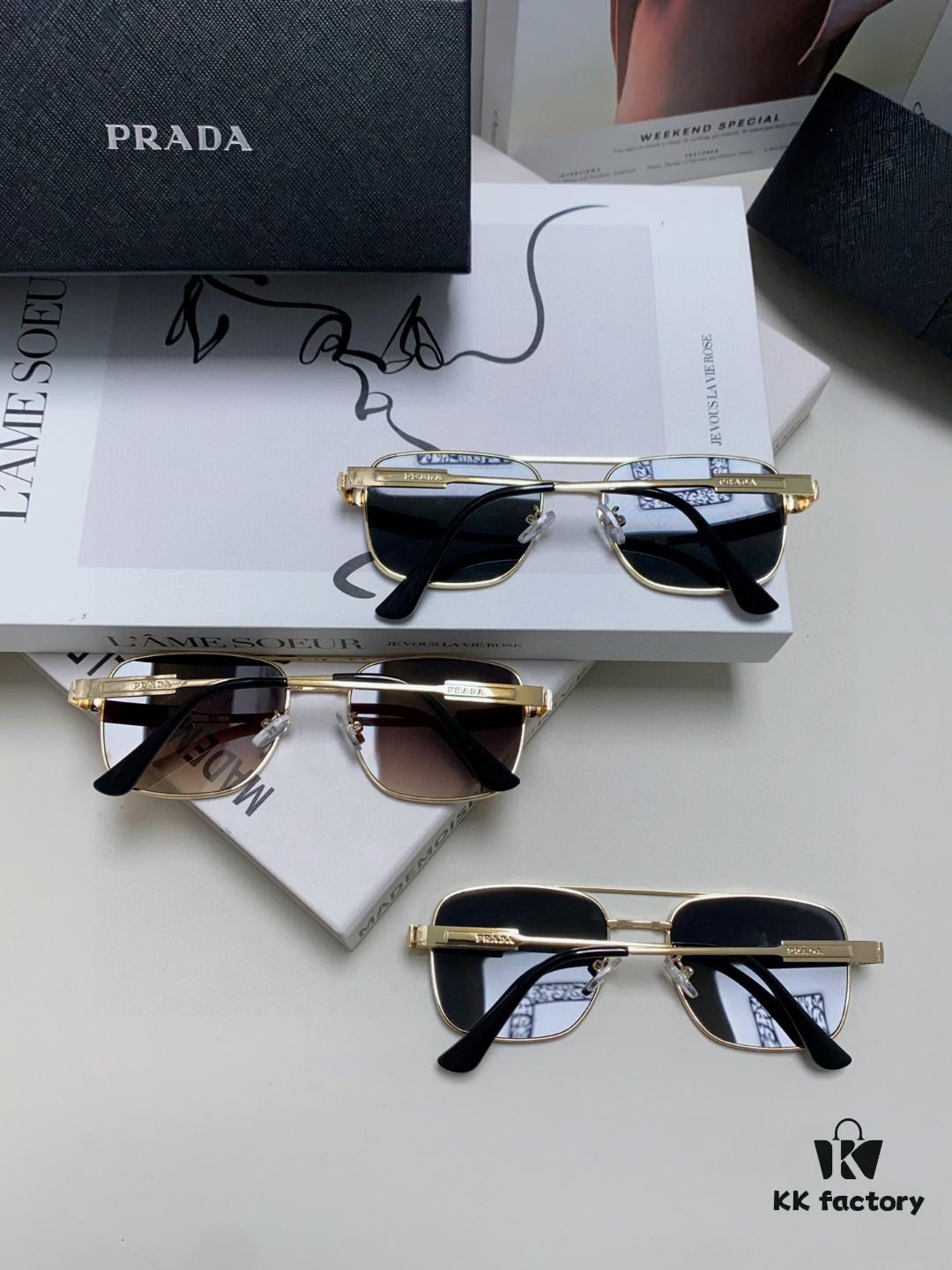 Prada 2025 Fashion New Arrival Stylish Square Frame Sunglasses Unisex UV Protection Full-Rim Sun Glasses